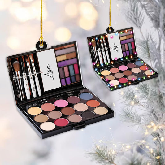 Personalized Makeup Tools Christmas Ornament 2024, Makeup Box Christmas Ornament Gift for Makeup Artist, Christmas Tree Decor for Makeup Shop 5, Ornament Decoration, Ornament Christmas