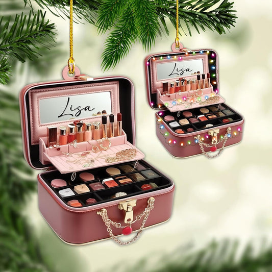 Personalized Makeup Tools Christmas Ornament 2024, Makeup Box Christmas Ornament Gift for Makeup Artist, Christmas Tree Decor for Makeup Shop 5656, Ornament Decoration, Ornament Christmas