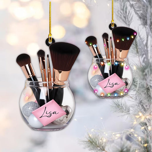 Personalized Makeup Tools Christmas Ornament 2024, Makeup Box Christmas Ornament Gift for Makeup Artist, Christmas Tree Decor for Makeup Shop 565634545, Ornament Decoration, Ornament Christmas