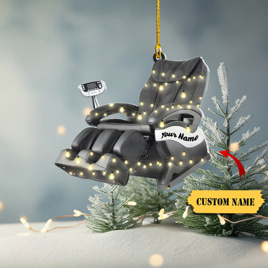 Personalized Massage Chair Ornament,Massage Chair Take A rest Christmas Ornament 343, Ornament Decoration, Ornament For Gift, Ornament Christmas