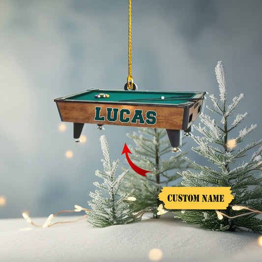 Personalized Name Billiards Ornament, Acrylic 2D Ornament, Ornament Decoration, Ornament For Gift, Ornament Christmas