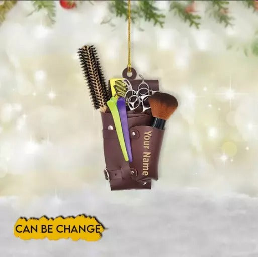 Personalized Name Hair Stylist Tool Christmas Ornament, Custom Hair Stylist, Ornament Decoration, Ornament Christmas