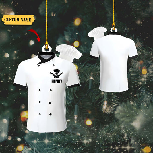 Personalized name Master chef ornament, Christmas gift for Master chef custom shaped acrylic ornament, Ornament Decoration, Ornament For Gift, Ornament Christmas