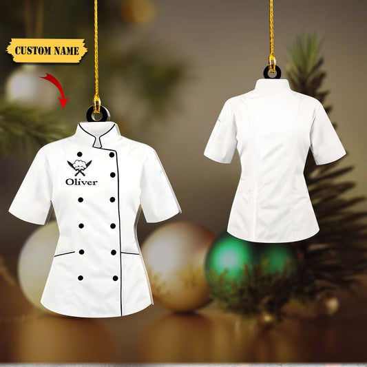 Personalized name Master chef ornament, Christmas gift for Master chef custom shaped acrylic ornament_Style 3_PACK 1 12, Ornament Decoration, Ornament For Gift, Ornament Christmas