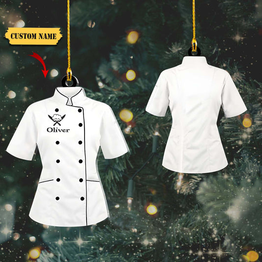 Personalized name Master chef ornament, Christmas gift for Master chef custom shaped acrylic ornament_Style 3_PACK 1 12, Ornament Decoration, Ornament For Gift, Ornament Christmas