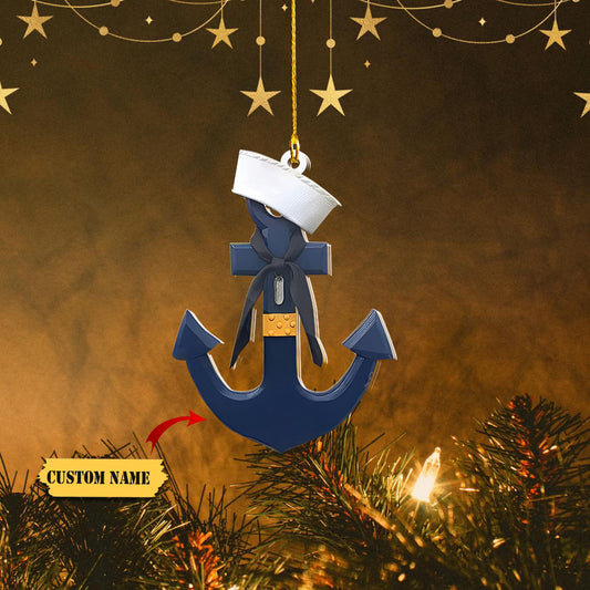 Personalized name sailor ornament, Christmas gift custom shaped acrylic ornament, Ornament Decoration, Ornament For Gift, Ornament Christmas