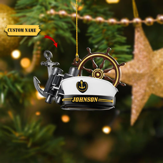 Personalized name sailor ornament, Christmas gift custom shaped acrylic ornament_Style 1_PACK 1 11, Ornament Decoration, Ornament For Gift, Ornament Christmas