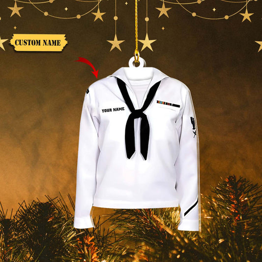 Personalized name sailor ornament, Christmas gift custom shaped acrylic ornament_Style 2_PACK 1, Ornament Decoration, Ornament For Gift, Ornament Christmas