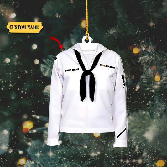 Personalized name sailor ornament, Christmas gift custom shaped acrylic ornament_Style 2_PACK 1, Ornament Decoration, Ornament For Gift, Ornament Christmas