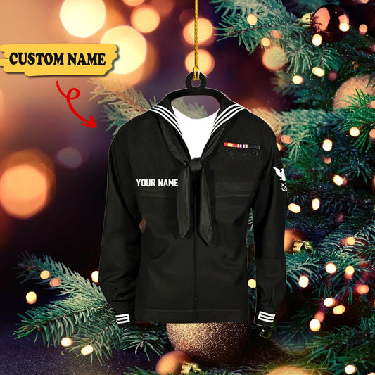 Personalized name sailor ornament, Christmas gift custom shaped acrylic ornament_Style 3_PACK 1 1, Ornament Decoration, Ornament For Gift, Ornament Christmas