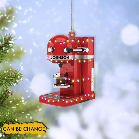 Personalized Nespresso Machines Coffee Cafe Christmas Ornament, Coffee Machines, Ornament Decoration, Ornament For Gift, Ornament Christmas