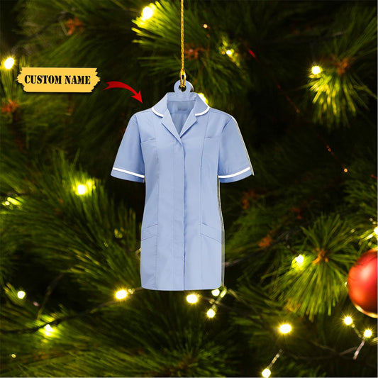 Personalized Nurse Uniform Ornament, Christmas gift for Nurse, Ornament Decoration, Ornament For Gift, Ornament Christmas