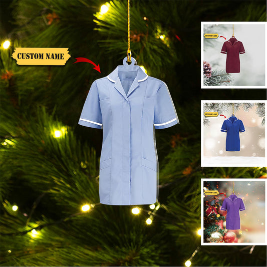 Personalized Nurse Uniform Ornament, Christmas gift for Nurse, Ornament Decoration, Ornament For Gift, Ornament Christmas
