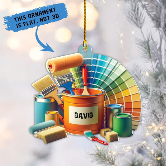 Personalized Painter's Art Palette Christmas Ornament, Artist's Painting Palette Christmas Ornament, Ornament Decoration, Ornament For Gift, Ornament Christmas