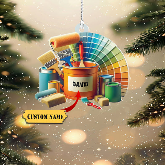 Personalized Painter's Art Palette Christmas Ornament, Artist's Painting Palette Christmas Ornament, Ornament Decoration, Ornament For Gift, Ornament Christmas