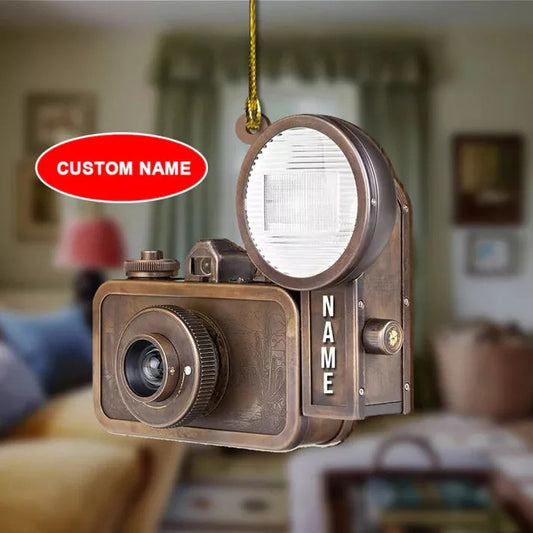 Personalized Photographer Light Christmas Ornament, Ornament Xmas Gift, Ornament Decoration, Ornament For Gift, Ornament Christmas