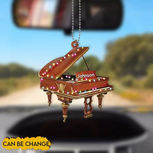 Personalized Piano Christmas Light Ornament, Custom Car Ornament, Ornament Decoration, Ornament For Gift, Ornament Christmas