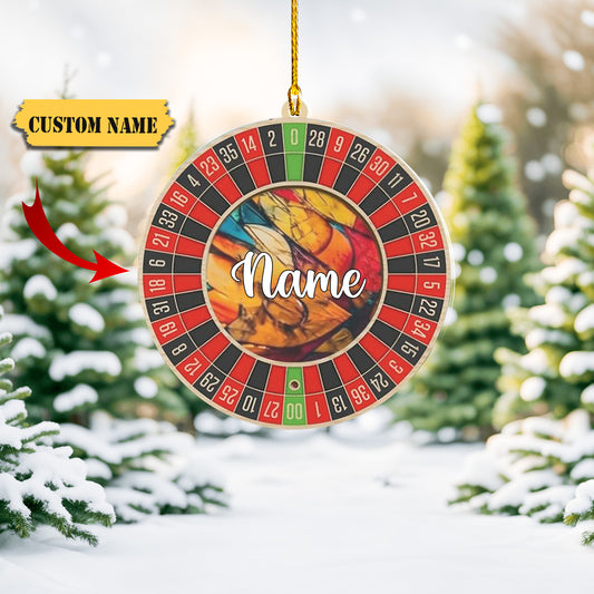 Personalized Poker Christmas Ornaments, Casino Poker Suncatcher, Custom Name Casino Decorations, Poker Chips, Ornament Decoration, Ornament For Gift, Ornament Christmas