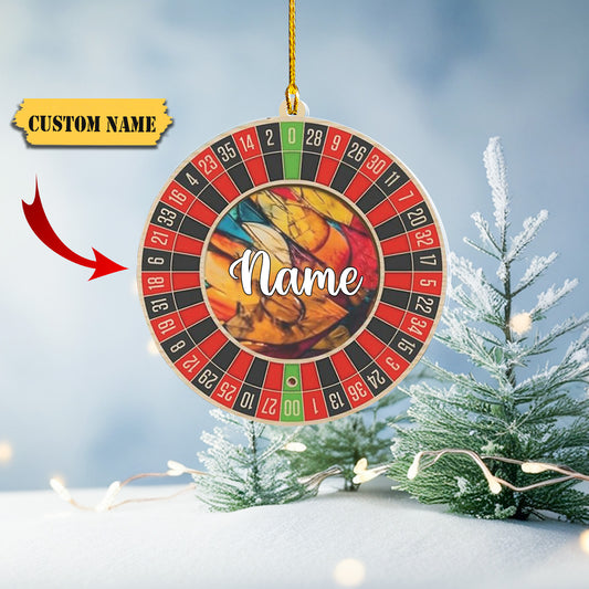 Personalized Poker Christmas Ornaments, Casino Poker Suncatcher, Custom Name Casino Decorations, Poker Chips, Ornament Decoration, Ornament For Gift, Ornament Christmas