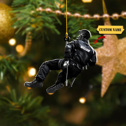 Personalized Police Christmas - Two Sided Ornament, Gift for Police, Ornament For Him, Gift For Him, Ornament Christmas