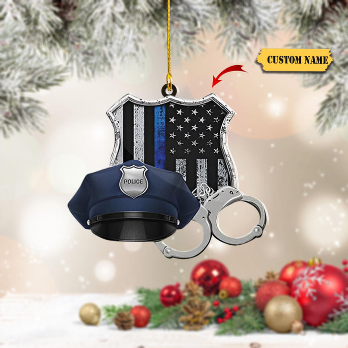 Personalized Police Combo Shaped Ornament Christmas, Ornament For Him, Gift For Him, Ornament Christmas