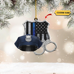 Personalized Police Combo Shaped Ornament Christmas, Ornament For Him, Gift For Him, Ornament Christmas