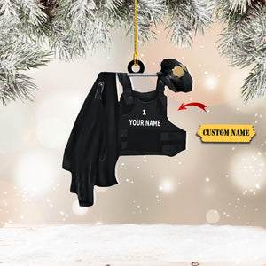 Personalized Police Vest Full Set Custom Shaped Acrylic Ornament, Ornament For Him, Gift For Him, Ornament Christmas