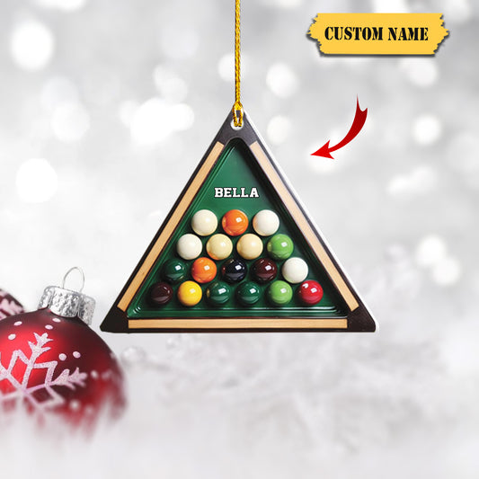 Personalized Pool Billiards Ornament Gifts for Billiards Lover, Ball Billiards Lovers Ornament Christmas 2024, 2, Ornament Decoration, Ornament For Gift, Ornament Christmas