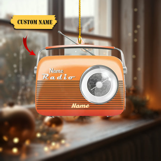 Personalized Radio Christmas Ornament, Radio Ornament Gift, Radio Ornament 1, Ornament Decoration, Ornament For Gift, Ornament Christmas