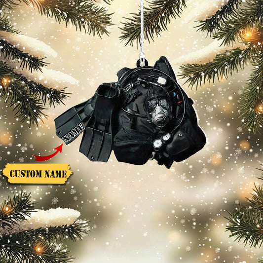Personalized Scuba Diving Christmas Ornament, Scuba Diving Ornament, Scuba Divin78945344, Ornament Decoration, Ornament For Gift, Ornament Christmas