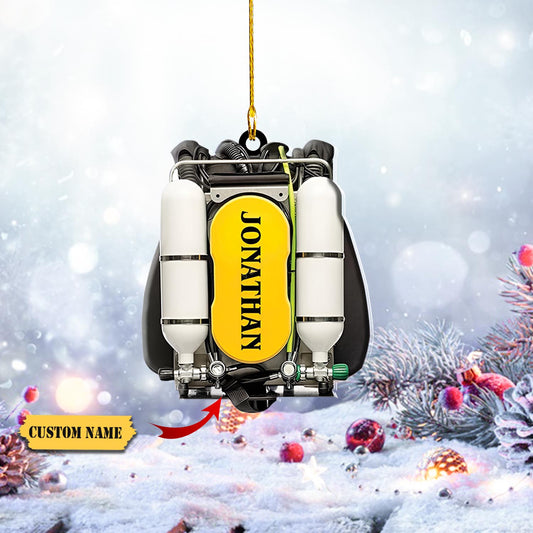 Personalized Scuba Diving Christmas Ornament, Scuba Diving Ornament, Scuba Diving Custom Name_Style 4_Pack 1 11, Ornament Decoration, Ornament For Gift, Ornament Christmas