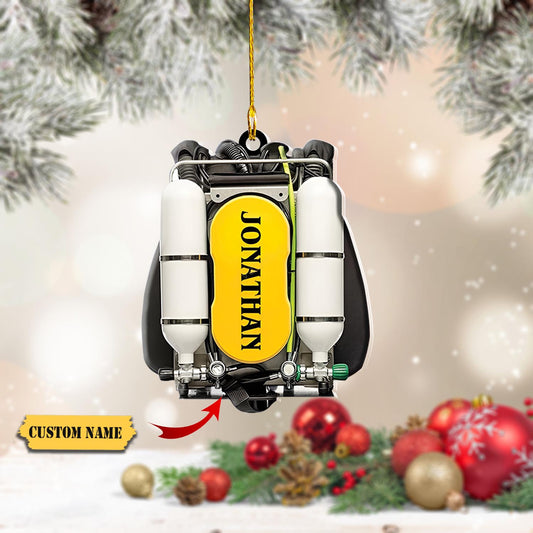 Personalized Scuba Diving Christmas Ornament, Scuba Diving Ornament, Scuba Diving Custom Name_Style 4_Pack 1 11, Ornament Decoration, Ornament For Gift, Ornament Christmas