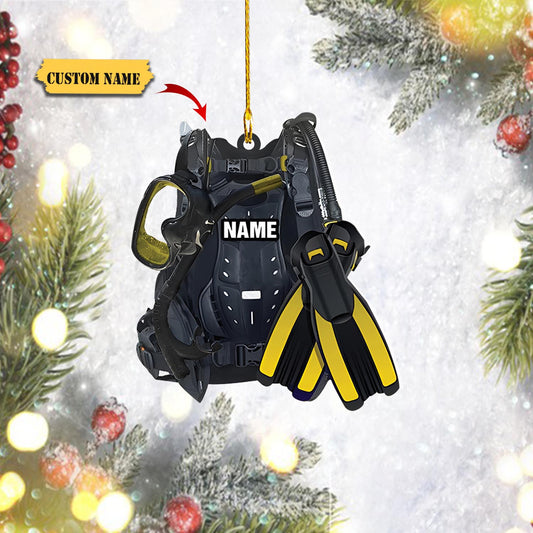 Personalized Scuba Diving Ornament, Scuba Diving Ornament, Christmas Ornament for Scuba Diver, Gift for Diver, Ornament Decoration, Ornament For Gift, Ornament Christmas