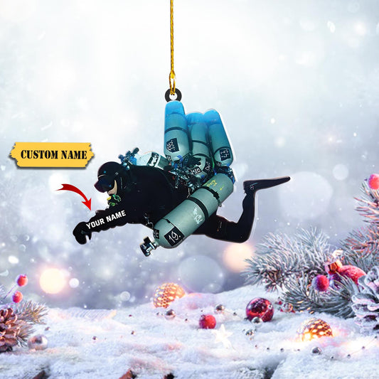 Personalized Scuba Diving Ornament, Scuba Diving Ornament, Christmas Ornament for Scuba Diver, Gift for Diver_Style 7_Pack 4 - 35% OFF 11, Ornament Decoration, Ornament For Gift, Ornament Christmas