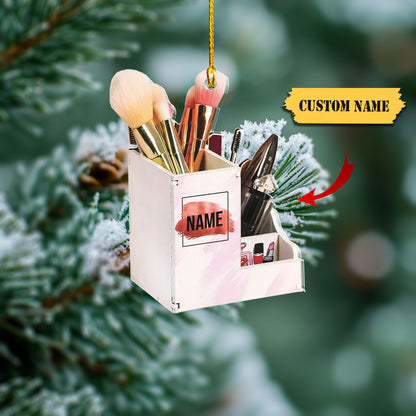 Personalized Set Makeup Ornament, Makeup Artist Christmas Ornament Gift, Make Up, Ornament Decoration, Ornament Christmas