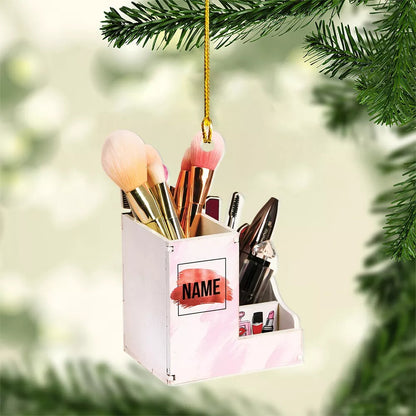 Personalized Set Makeup Ornament, Makeup Artist Christmas Ornament Gift, Make Up, Ornament Decoration, Ornament Christmas