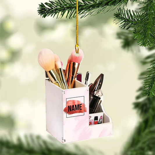 Personalized Set Makeup Ornament, Makeup Artist Christmas Ornament Gift, Make Up, Ornament Decoration, Ornament Christmas