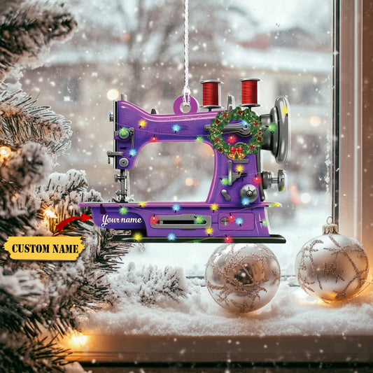 Personalized Sewing Christmas Ornament, Custom Name Sewing Ornament, Sewing Machine Ornament, Sewing Ornament, Ornament Decoration, Ornament For Gift, Ornament Christmas