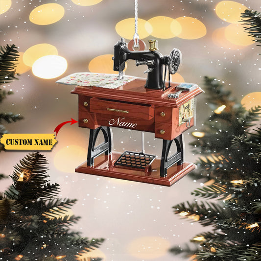 Personalized Sewing Machine Ornament, Sewing Christmas Ornament, Tailor Sewer3455880, Ornament Decoration, Ornament For Gift, Ornament Christmas