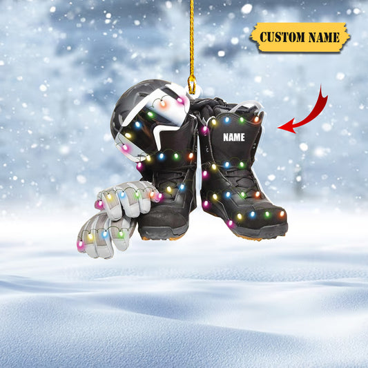 Personalized Skiing Acrylic 2D Flat Ornament, Snowboard Ornaments for Christmas Tree, Skier Gift for Xmas 2023, Snow Skiing Ornament, Winter Sports Ornaments,, Ornament Decoration, Ornament For Gift, Ornament Christmas