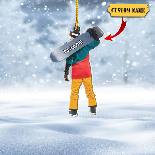 Personalized Skiing Ornament, Ski Ornament, Love Skiing Christmas Ornament, Snowboarding Skiing Ornament Lovers Gift,Skiing Tree Decor, Ornament Decoration, Ornament For Gift, Ornament Christmas