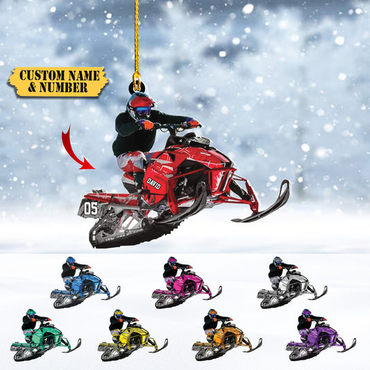 Personalized Snowmobile Ornament, Snowmobile Racing Lover Christmas Ornament, Christmas Ornament for Winter Sport Lovers, Christmas Ornament Tree, 56567567, Ornament Decoration, Ornament For Gift, Ornament Christmas