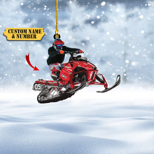 Personalized Snowmobile Ornament, Snowmobile Racing Lover Christmas Ornament, Christmas Ornament for Winter Sport Lovers, Christmas Ornament Tree, 56567567, Ornament Decoration, Ornament For Gift, Ornament Christmas