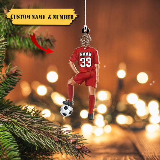 Personalized Soccer Player Christmas Ornament-Great Gift IDEA for Soccer Players & Soccer Lovers, Soccer Players, Husband, Him, Soccer Christmas Ornament, Ornament Decoration, Ornament For Gift, Ornament Christmas