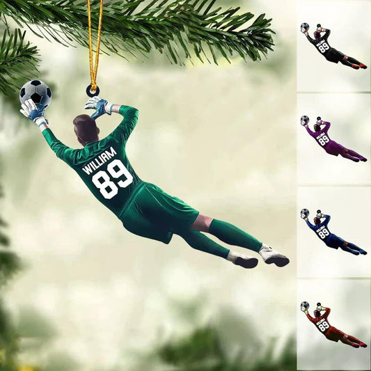 Personalized Soccer Player GOALKKEPER Christmas Ornament, Soccer Players, Husband, Him, Soccer Christmas Ornament, Ornament Decoration, Ornament For Gift, Ornament Christmas