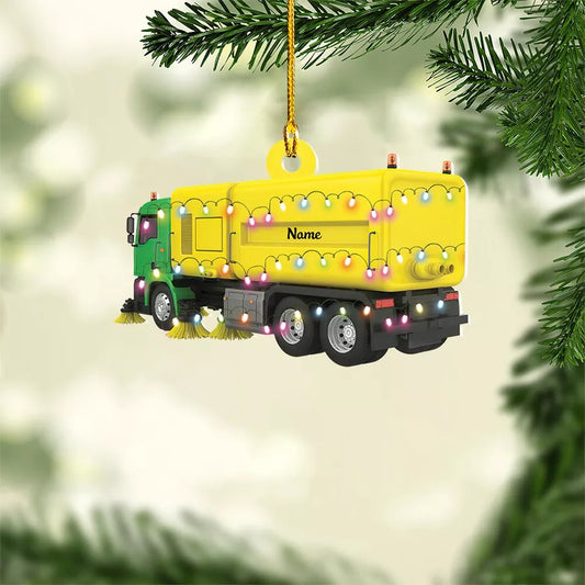 Personalized Street Sweeper Machine Christmas Ornament, Custom Car Ornament, Ornament Decoration, Ornament For Gift, Ornament Christmas