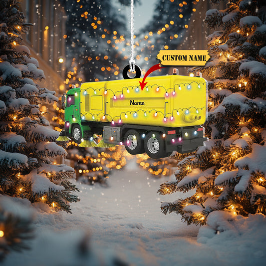 Personalized Street Sweeper Machine Christmas Ornament, Custom Car Ornament, Ornament Decoration, Ornament For Gift, Ornament Christmas