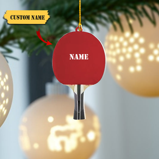 Personalized Table Tennis Christmas Ornament, Custom Table Ornament, Table Tenni, Ornament Decoration, Ornament For Gift, Ornament Christmas