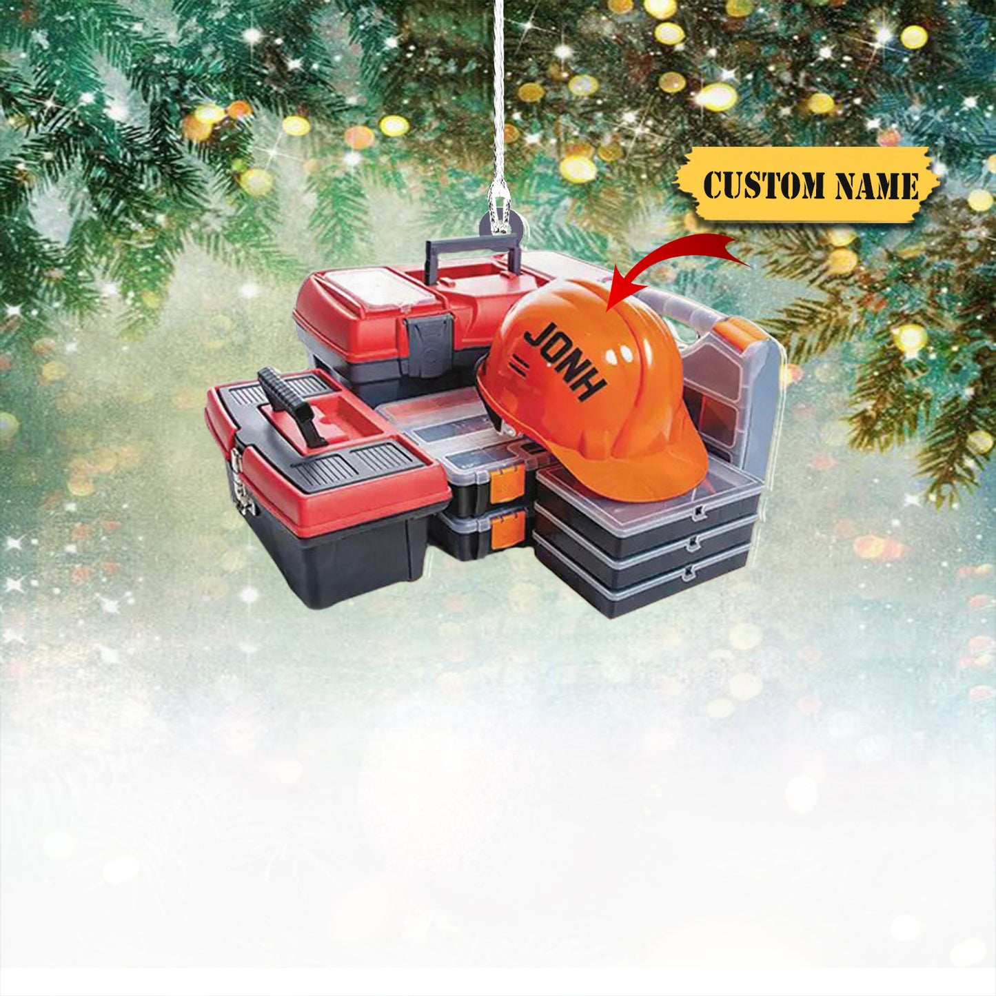 Personalized Technician Tools Bag Christmas Ornament, Handyman Xmas Ornament, Ornament For Him, Gift For Him, Ornament Christmas