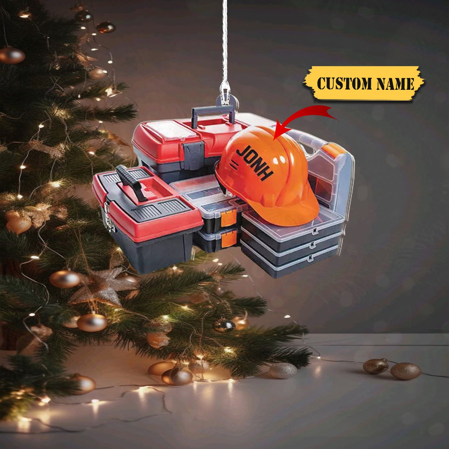 Personalized Technician Tools Bag Christmas Ornament, Handyman Xmas Ornament, Ornament For Him, Gift For Him, Ornament Christmas